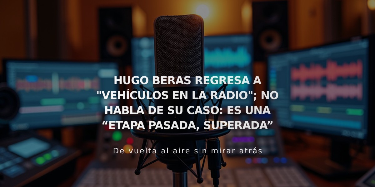 Hugo Beras retoma "Vehículos en la radio" y evita hablar de caso Camaleón: "Es una etapa superada"