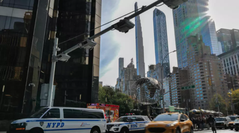 NYPD patrol cars on city street