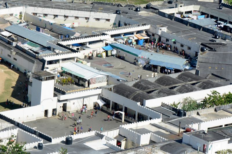 Aerial view of Dominican prison compound