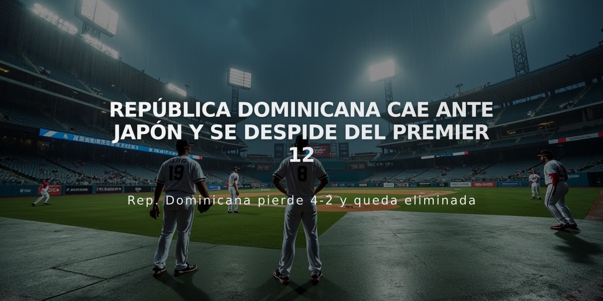 República Dominicana cae ante Japón y se despide del Premier 12