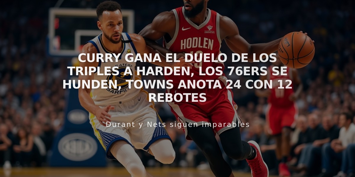 Curry supera a Harden en el duelo de triples mientras los 76ers alargan su mala racha