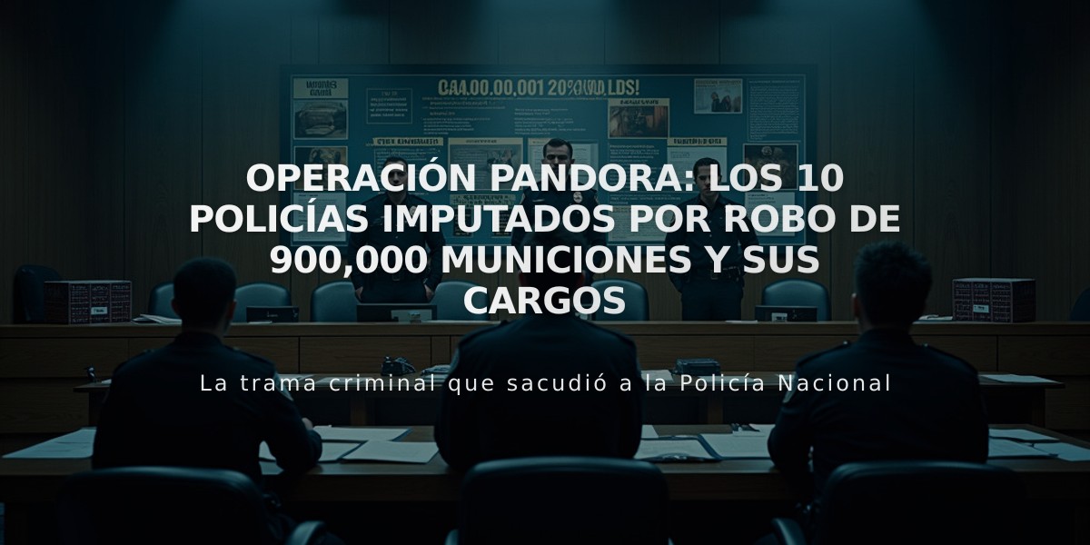 Operación Pandora: Los 10 policías imputados por robo de 900,000 municiones y sus cargos