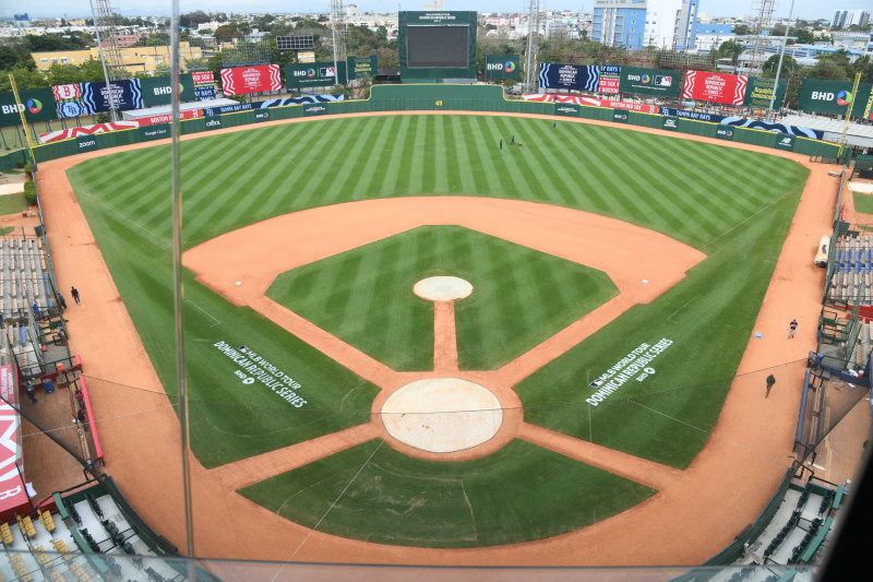 Vista aérea de estadio beisbol dominicano