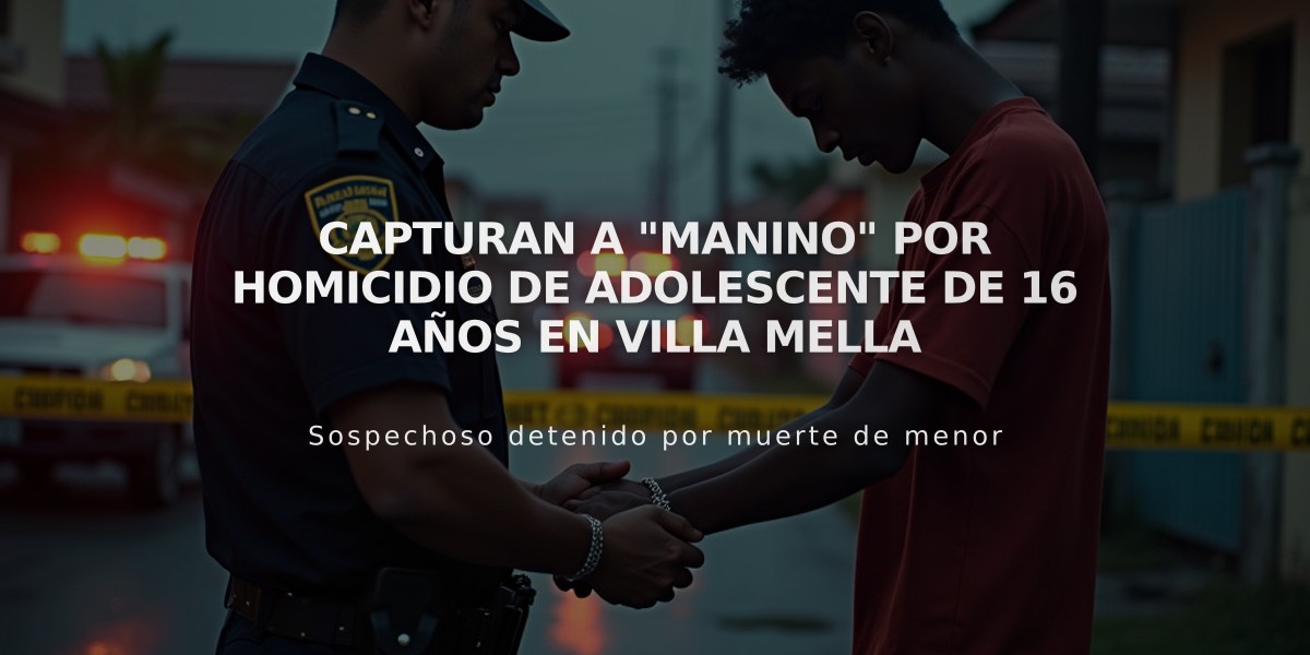 Capturan a "Manino" por homicidio de adolescente de 16 años en Villa Mella