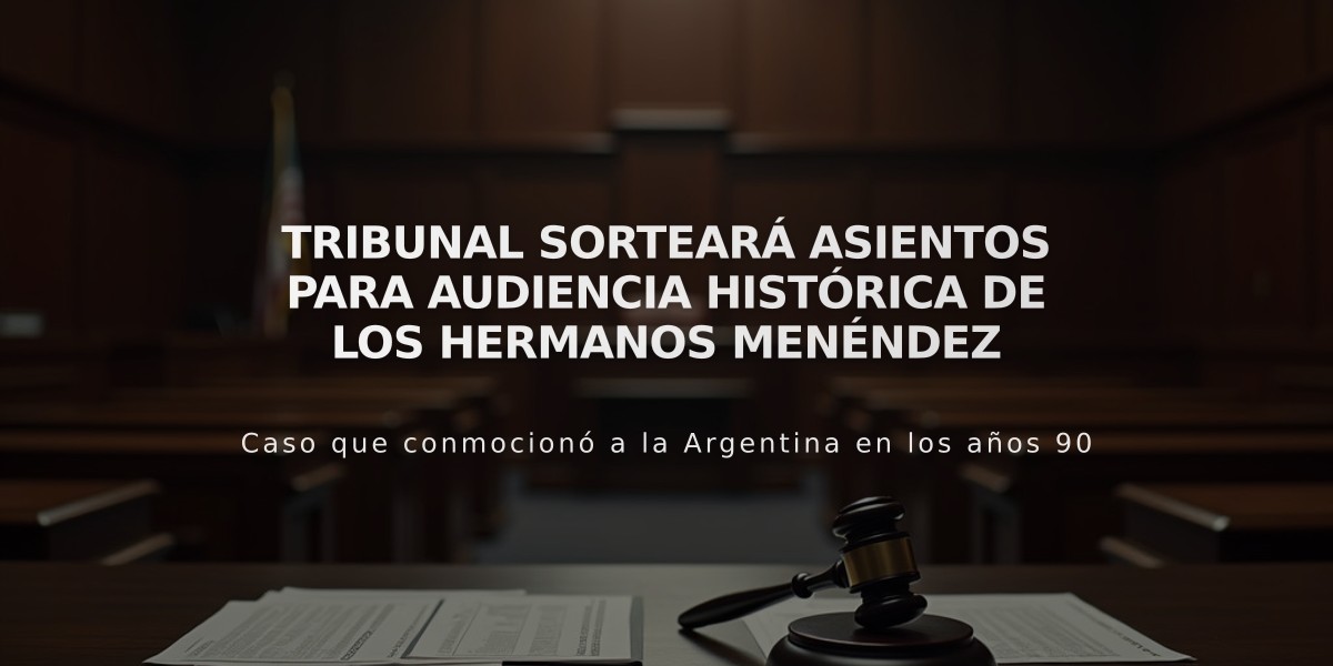 Tribunal sorteará asientos para audiencia histórica de los hermanos Menéndez