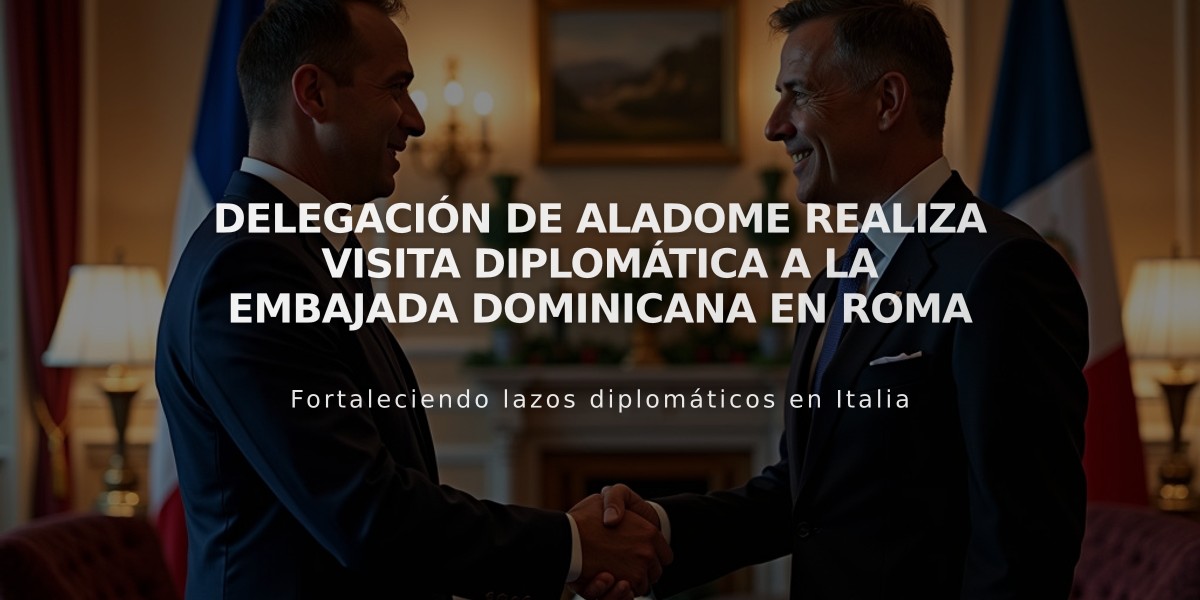 Delegación de ALADOME realiza visita diplomática a la embajada dominicana en Roma