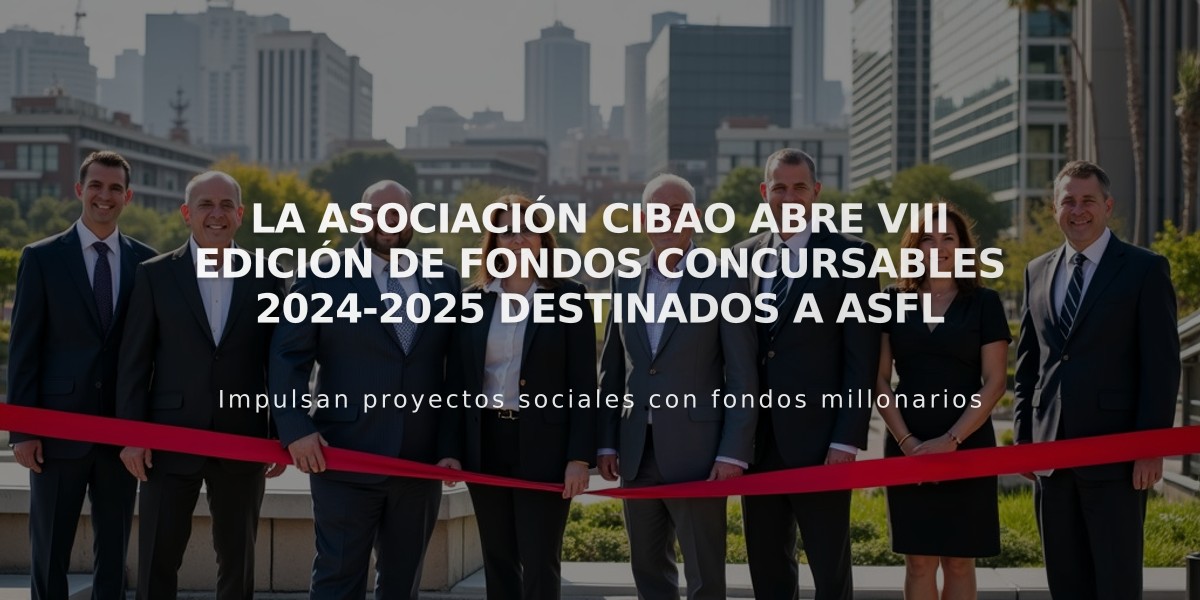 La Asociación Cibao abre VIII edición de fondos concursables 2024-2025 destinados a ASFL