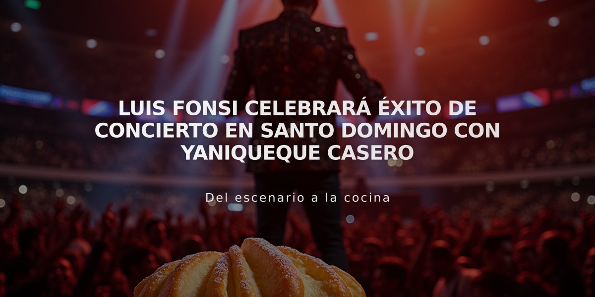 Luis Fonsi celebrará éxito de concierto en Santo Domingo con yaniqueque casero