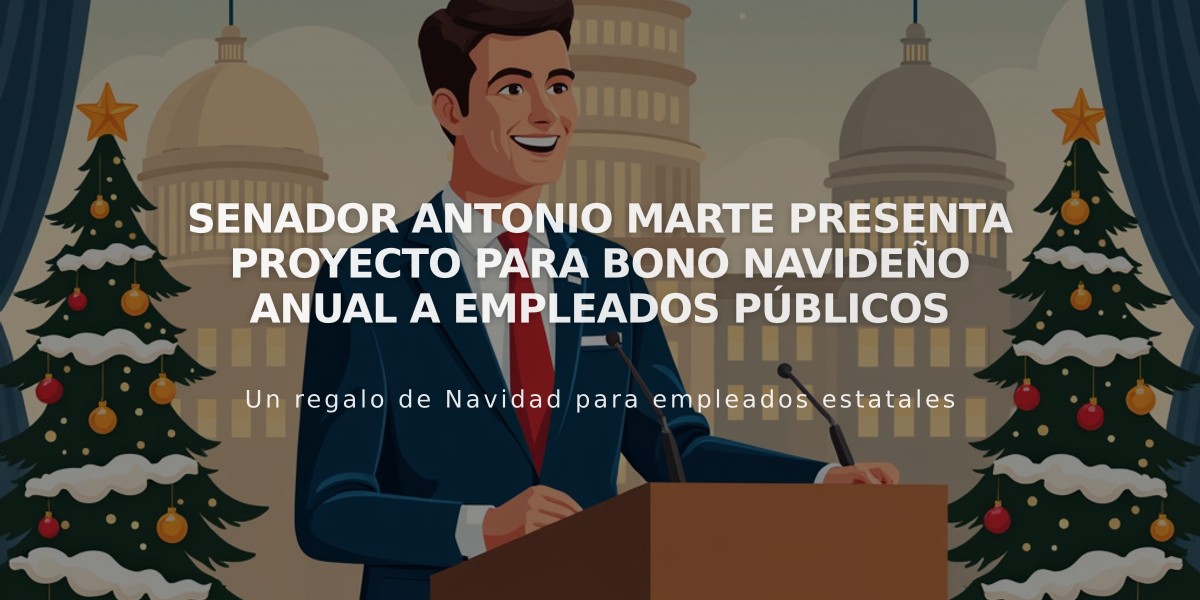 Senador Antonio Marte presenta proyecto para bono navideño anual a empleados públicos