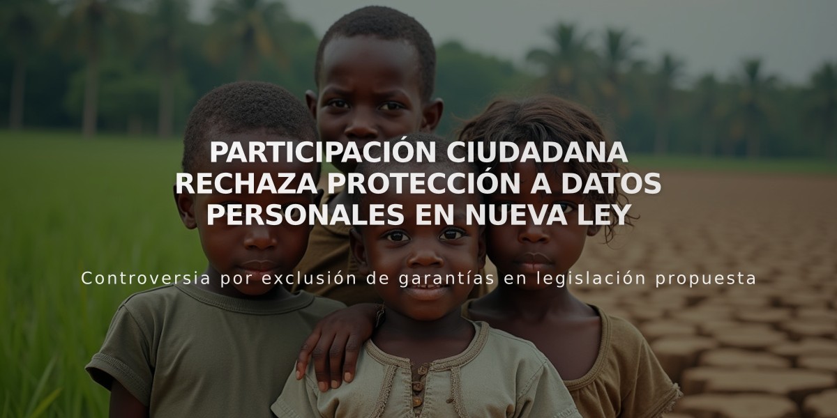 Participación Ciudadana rechaza protección a datos personales en nueva ley