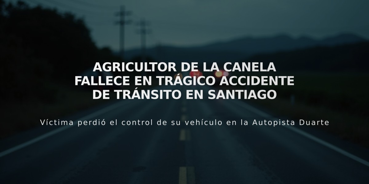 Agricultor de La Canela fallece en trágico accidente de tránsito en Santiago