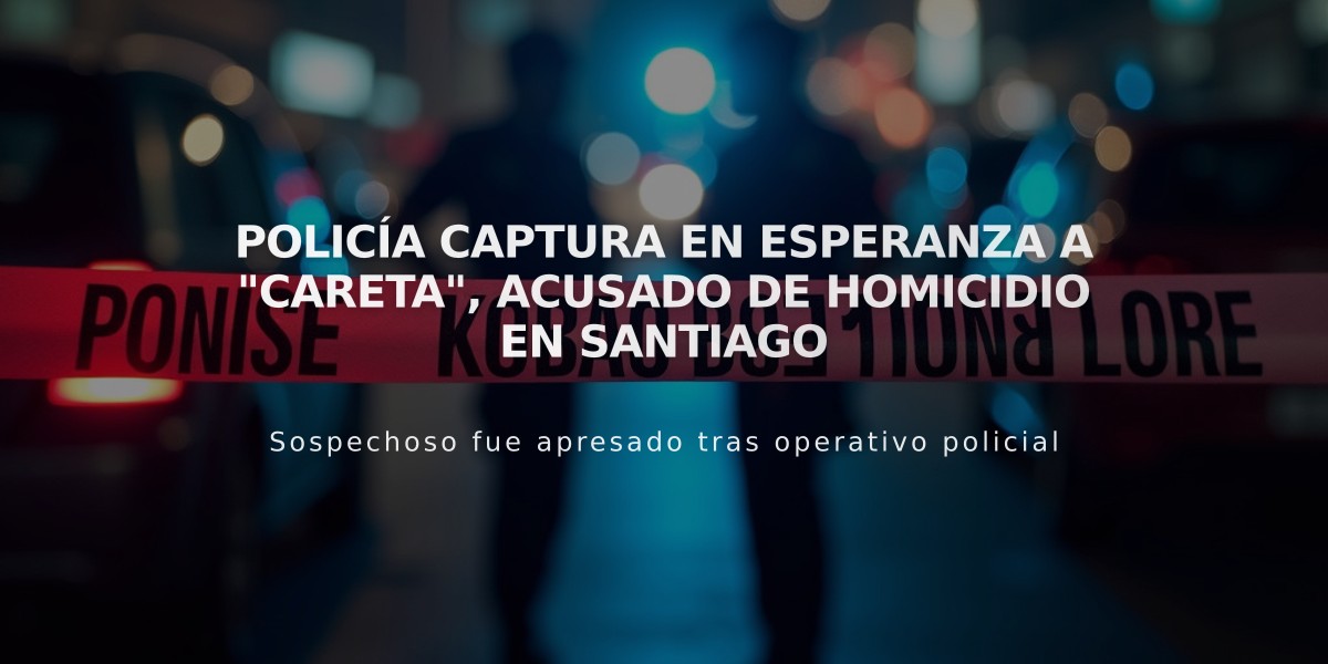 Policía captura en Esperanza a "Careta", acusado de homicidio en Santiago