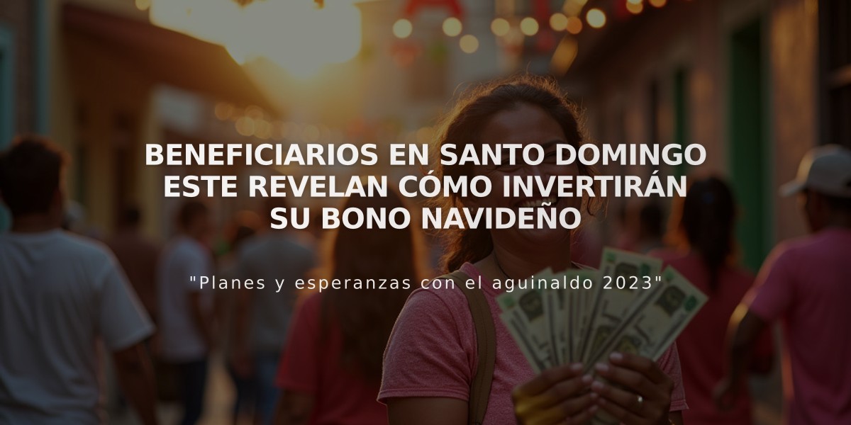 Beneficiarios en Santo Domingo Este revelan cómo invertirán su bono navideño