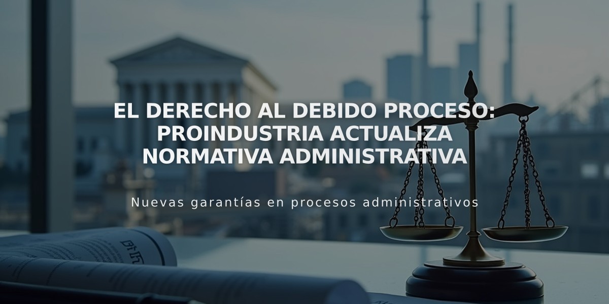 El derecho al debido proceso: Proindustria actualiza normativa administrativa