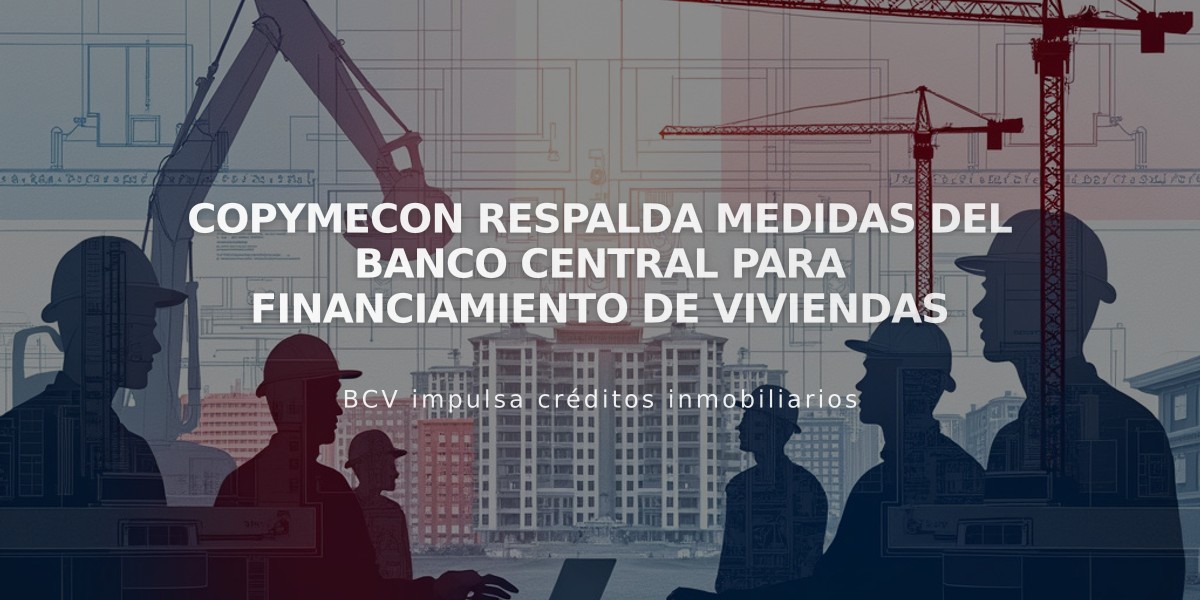 Copymecon respalda medidas del Banco Central para financiamiento de viviendas