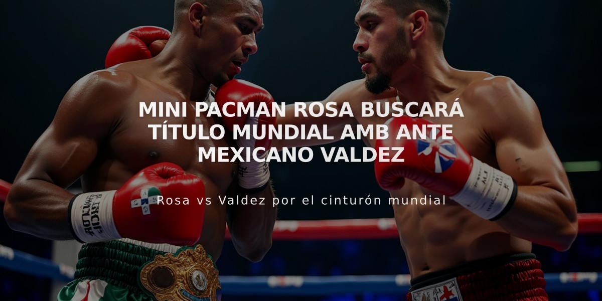 Mini PacMan Rosa buscará título mundial AMB ante mexicano Valdez