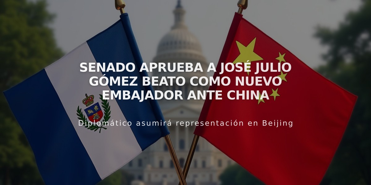 Senado aprueba a José Julio Gómez Beato como nuevo embajador ante China