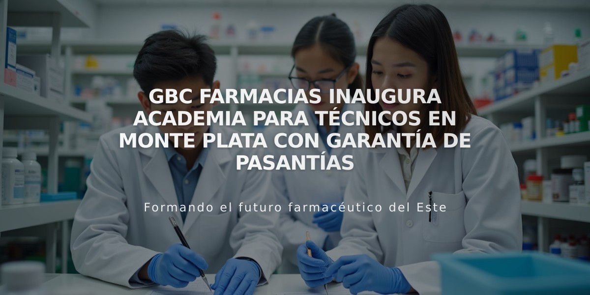 GBC Farmacias inaugura academia para técnicos en Monte Plata con garantía de pasantías