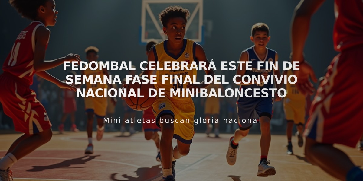 Fedombal celebrará este fin de semana fase final del Convivio Nacional de Minibaloncesto