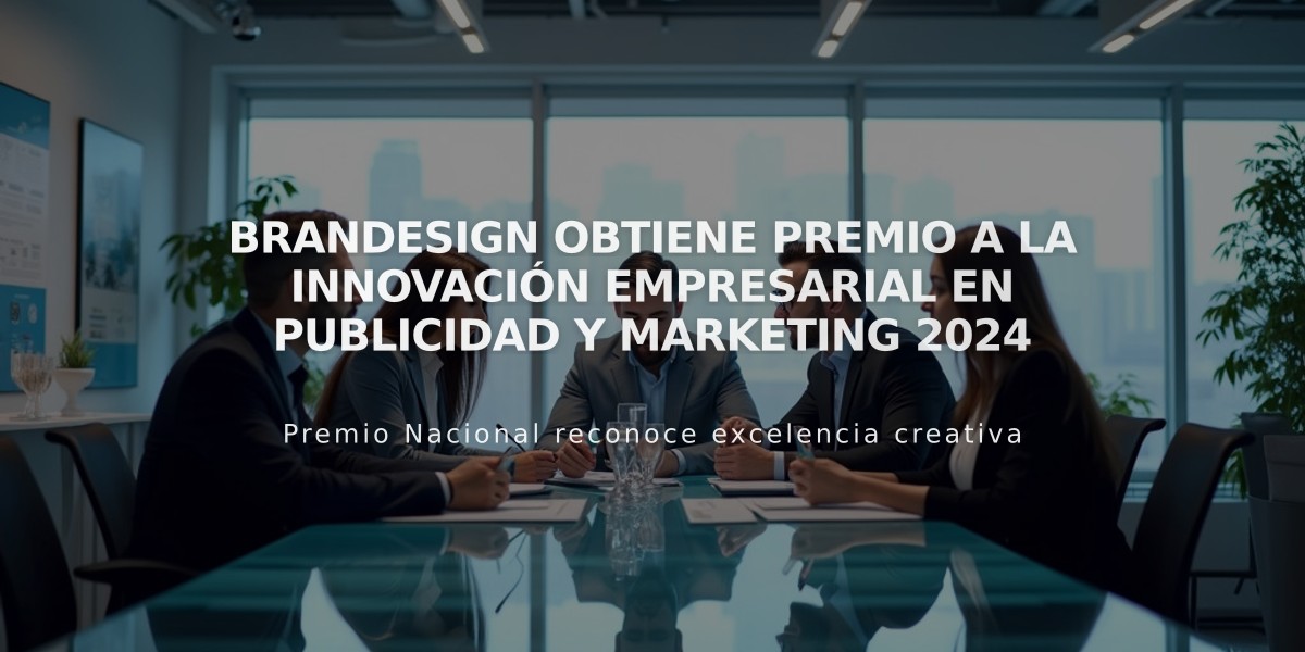 Brandesign obtiene Premio a la Innovación Empresarial en Publicidad y Marketing 2024