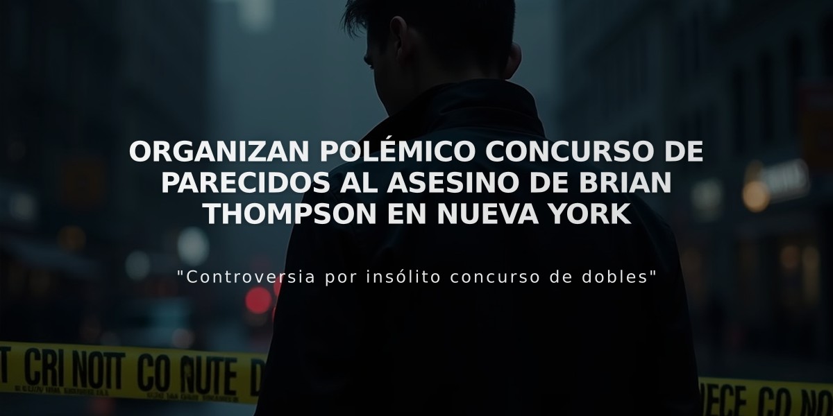 Organizan polémico concurso de parecidos al asesino de Brian Thompson en Nueva York