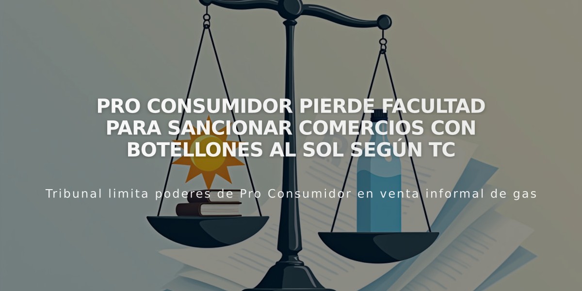 Pro Consumidor pierde facultad para sancionar comercios con botellones al sol según TC