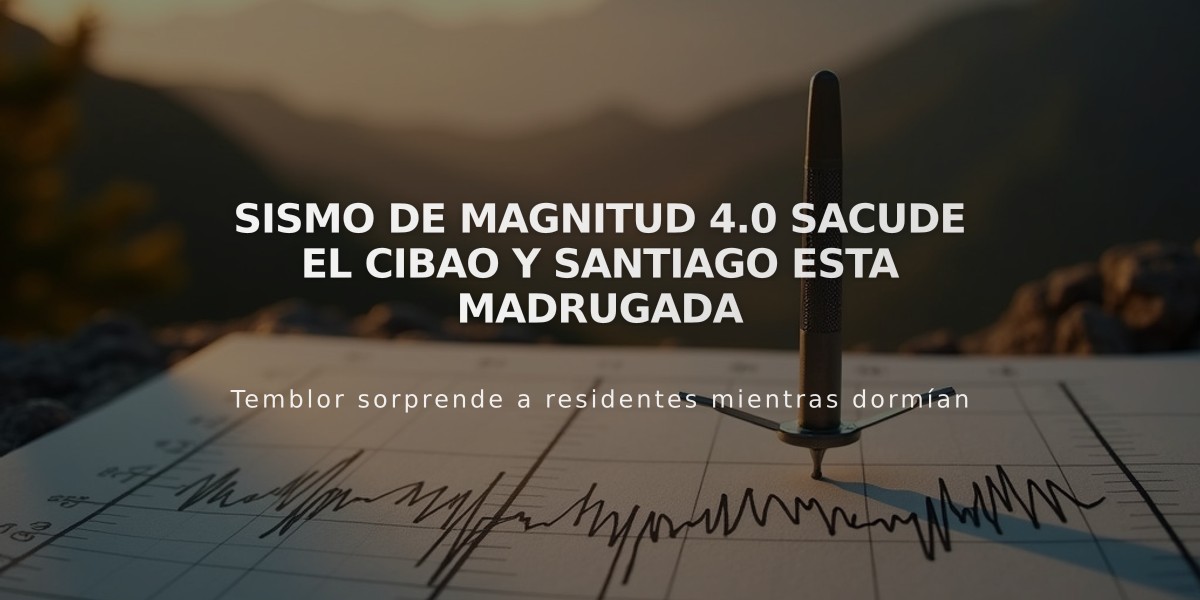 Sismo de magnitud 4.0 sacude el Cibao y Santiago esta madrugada