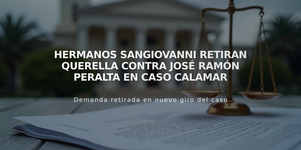 Hermanos Sangiovanni retiran querella contra José Ramón Peralta en caso Calamar