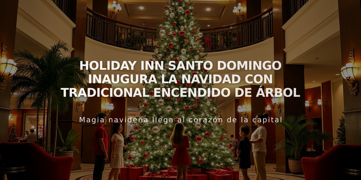 Holiday Inn Santo Domingo inaugura la Navidad con tradicional encendido de árbol