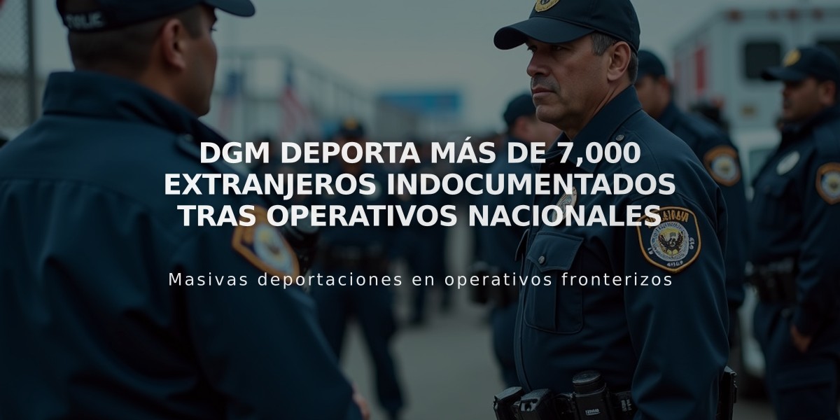 DGM deporta más de 7,000 extranjeros indocumentados tras operativos nacionales