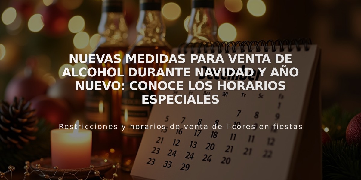 Nuevas medidas para venta de alcohol durante Navidad y Año Nuevo: Conoce los horarios especiales