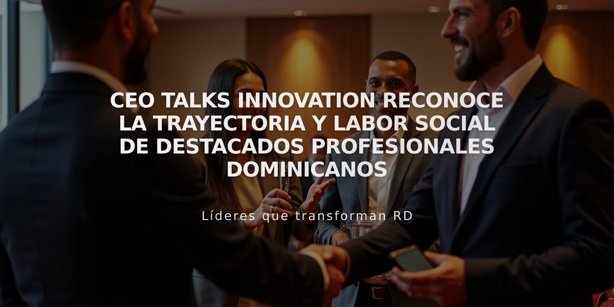 CEO Talks Innovation reconoce la trayectoria y labor social de destacados profesionales dominicanos