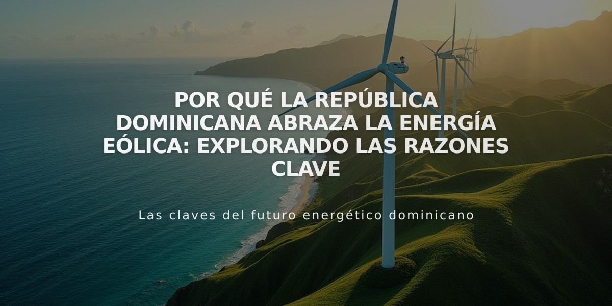 Por qué la República Dominicana abraza la energía eólica: Explorando las razones clave