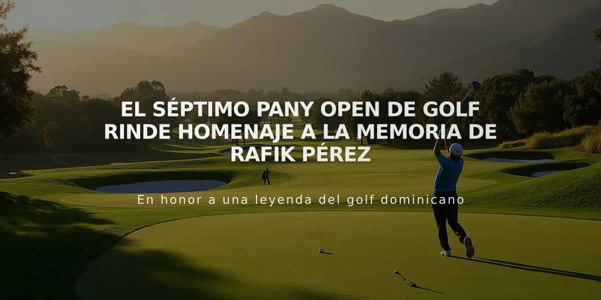 El séptimo Pany Open de golf rinde homenaje a la memoria de Rafik Pérez