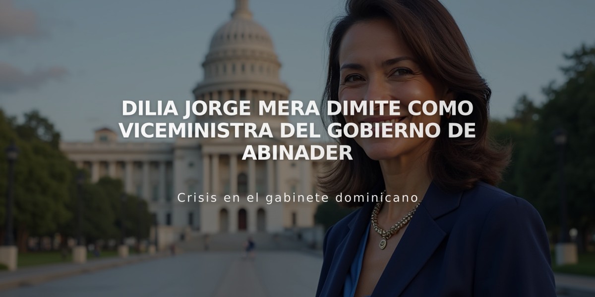 Dilia Jorge Mera dimite como viceministra del Gobierno de Abinader