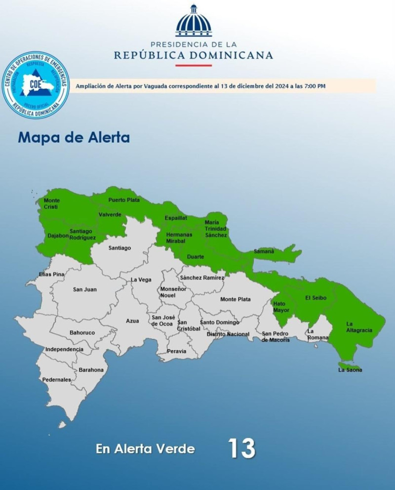 Mapa político de República Dominicana