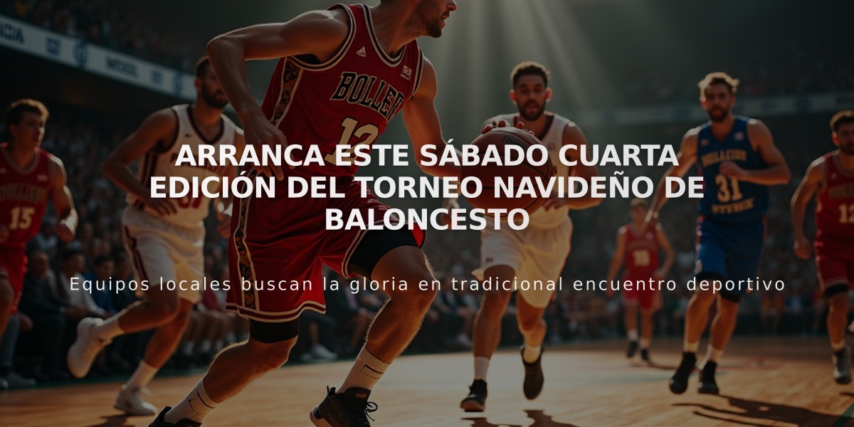 Arranca este sábado cuarta edición del torneo navideño de baloncesto