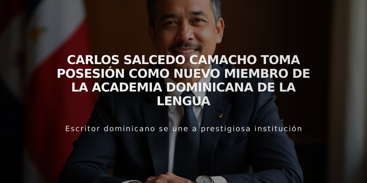 Carlos Salcedo Camacho toma posesión como nuevo miembro de la Academia Dominicana de la Lengua