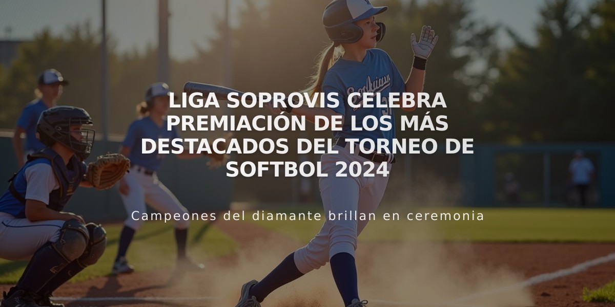 Liga Soprovis celebra premiación de los más destacados del Torneo de Softbol 2024