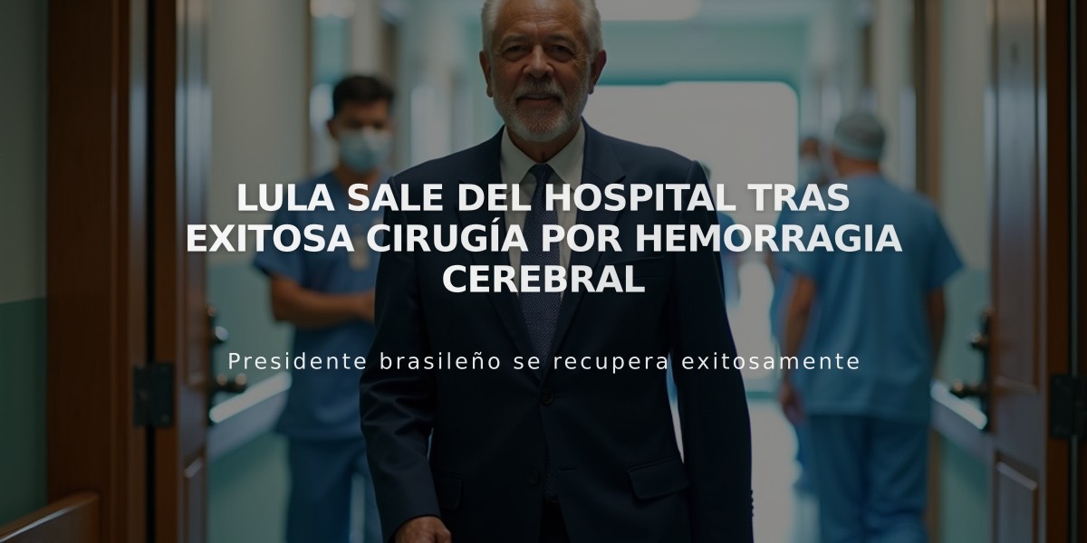 Lula sale del hospital tras exitosa cirugía por hemorragia cerebral