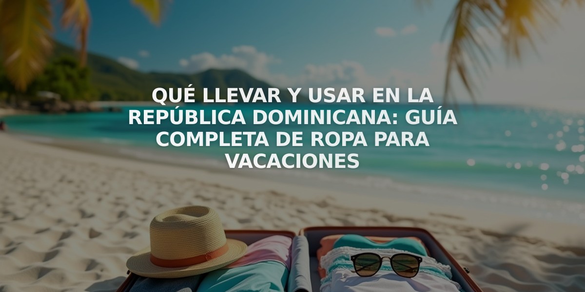 Qué llevar y usar en la República Dominicana: Guía completa de ropa para vacaciones