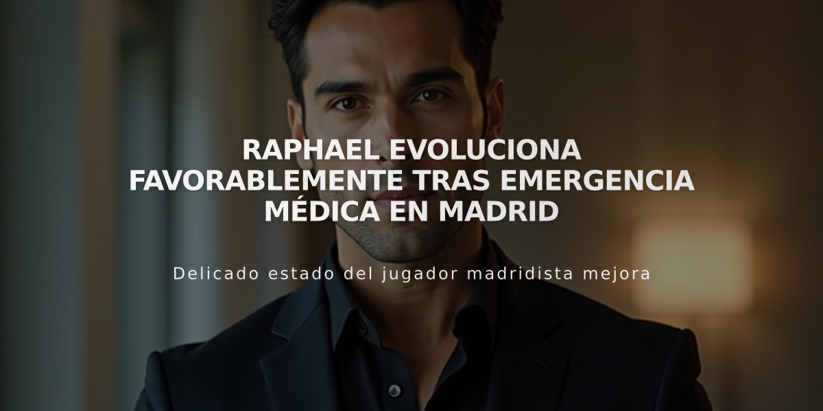 Raphael evoluciona favorablemente tras emergencia médica en Madrid