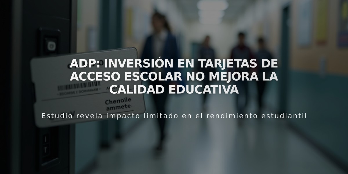 ADP: Inversión en tarjetas de acceso escolar no mejora la calidad educativa