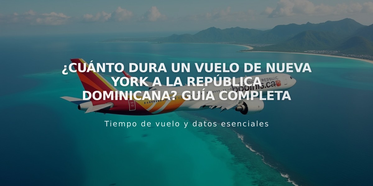 ¿Cuánto dura un vuelo de Nueva York a la República Dominicana? Guía completa