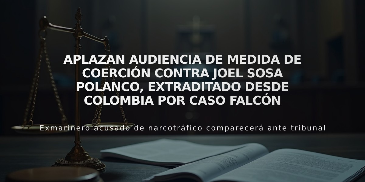 Aplazan audiencia de medida de coerción contra Joel Sosa Polanco, extraditado desde Colombia por caso Falcón