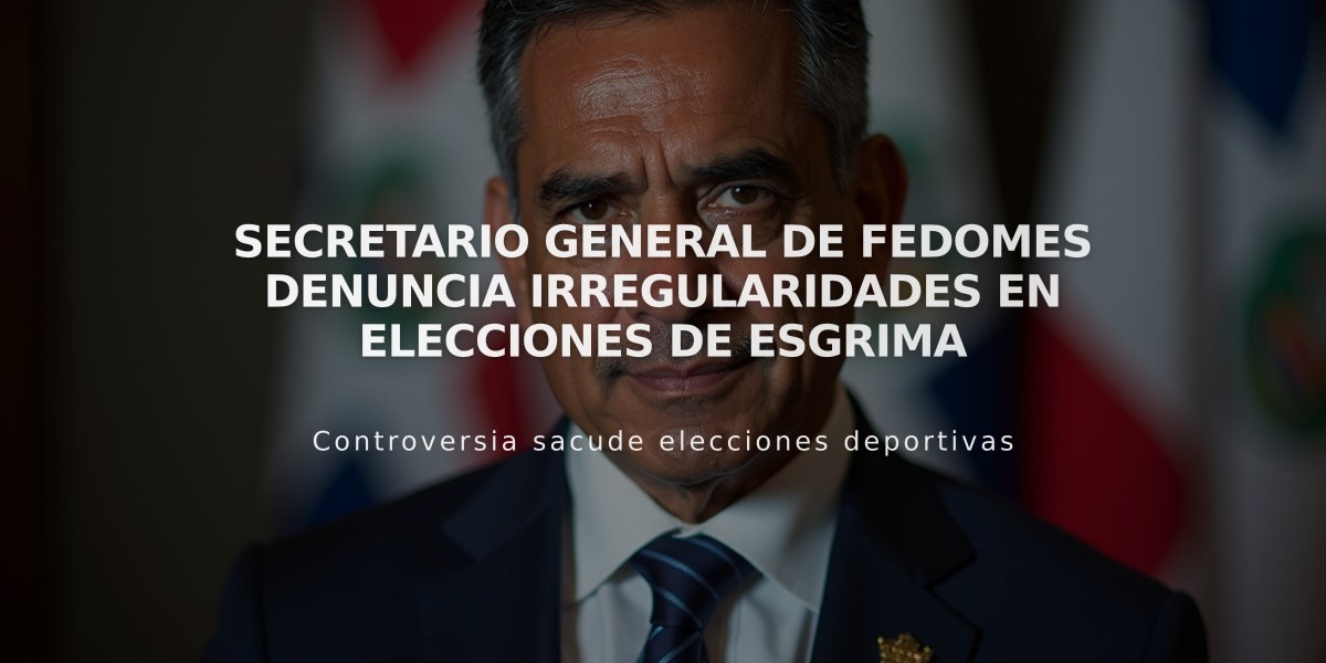 Secretario General de FEDOMES denuncia irregularidades en elecciones de Esgrima