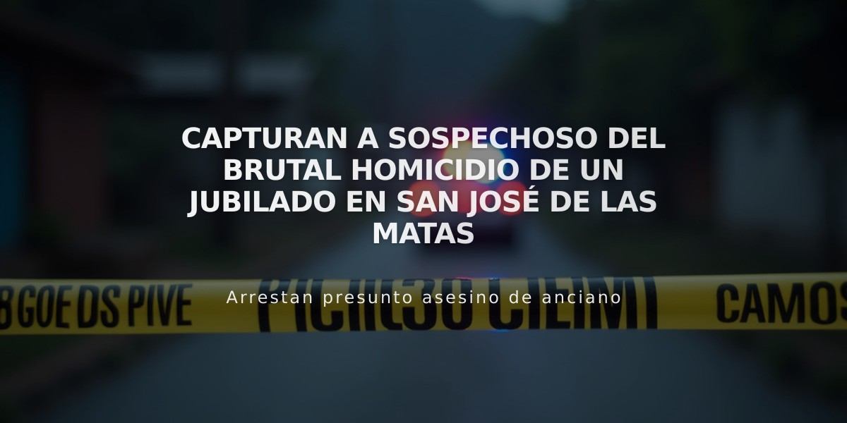 Capturan a sospechoso del brutal homicidio de un jubilado en San José de las Matas