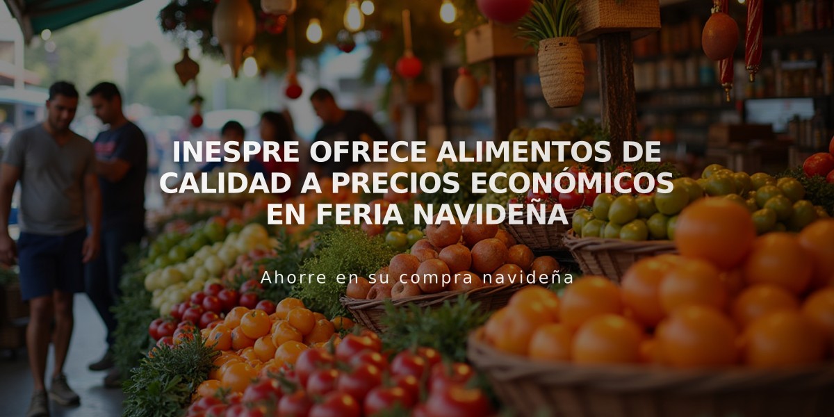 Inespre ofrece alimentos de calidad a precios económicos en feria navideña