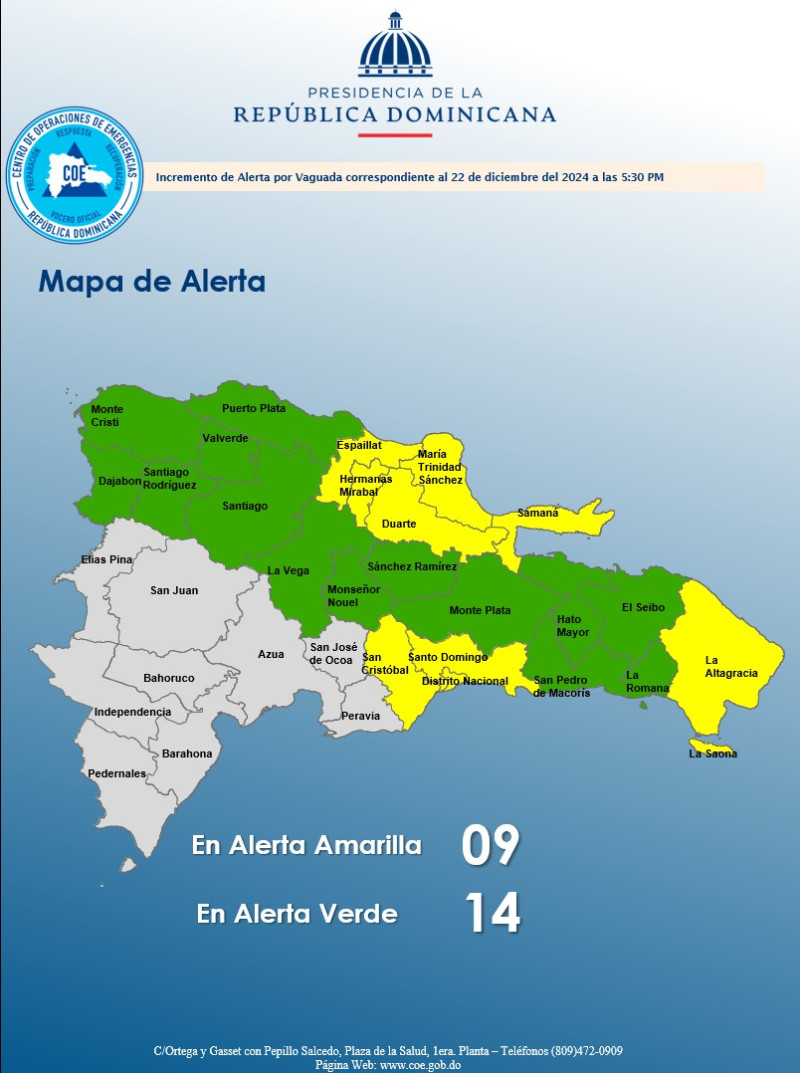 Alerta meteorológica República Dominicana