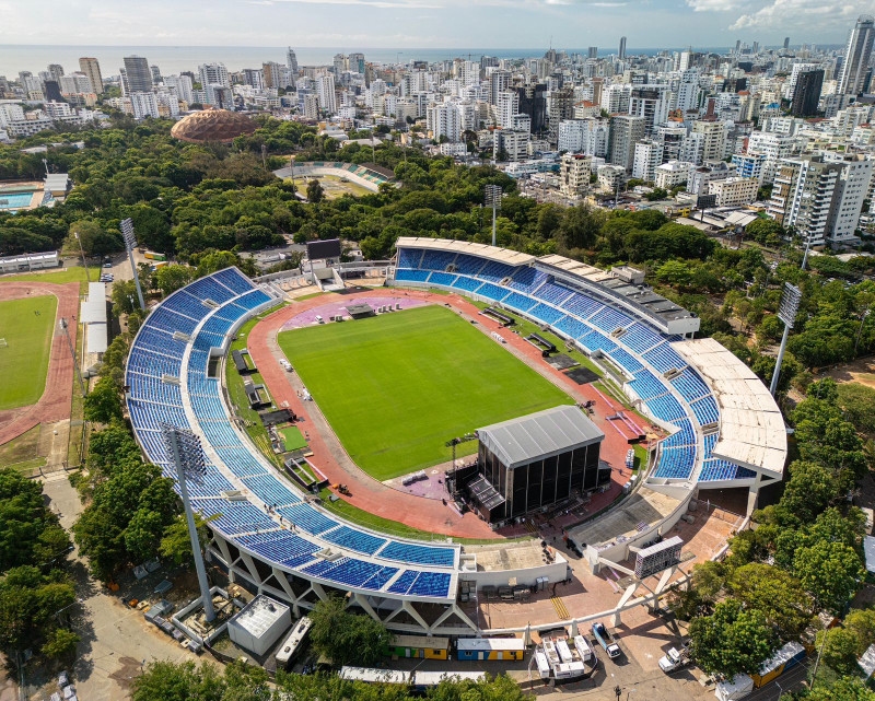 Vista aérea del Estadio Olímpico Félix Sánchez